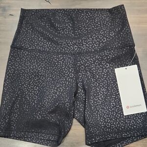 lululemon align High Rise Short Animal Print Leopard Black Size 6